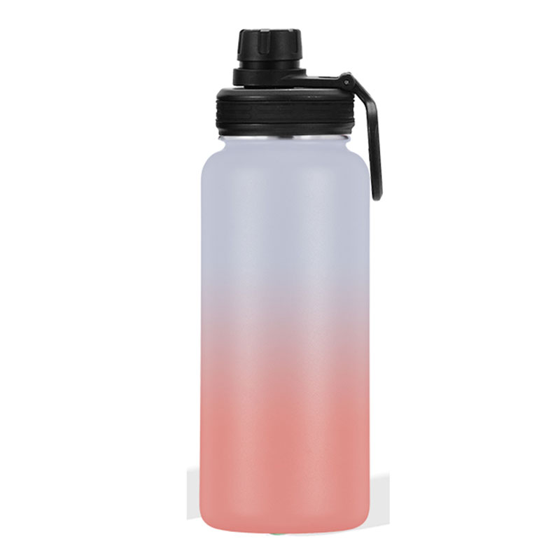 Botellas de agua de acero inoxidable con aislamiento de doble pared y mango de 30 oz
