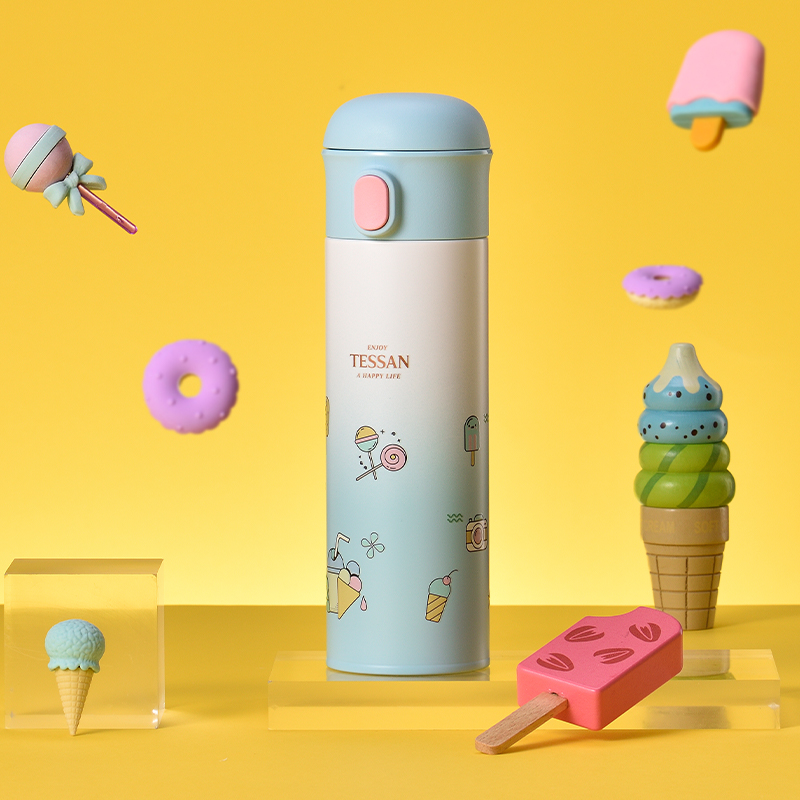 Termovaso portátil con tapa abatible de acero inoxidable 316 para uso en movimiento